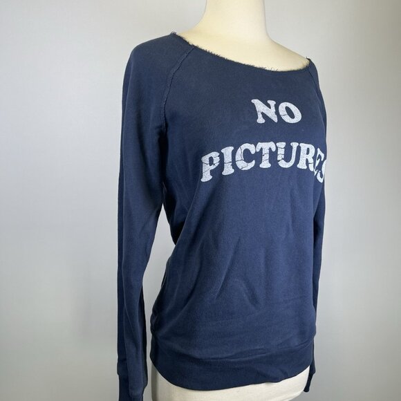 Junk Food No Pictures Influencer Celebrity Off Shoulder Sweater Medium Retro - Picture 3 of 8